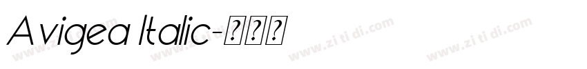 Avigea Italic字体转换